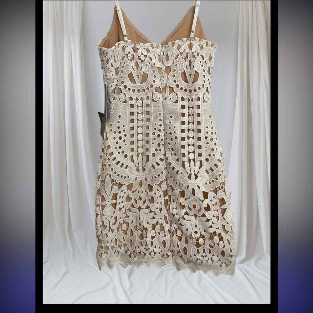 Lulu's Creamy White Lace Mini Dress - Picture 6 of 16
